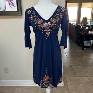 JWLA Blue embroidery dress NWT, Size S